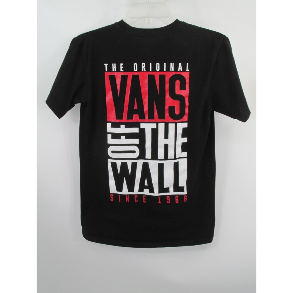 Vans Off The Wall T-Shirt Mens Small Classic Fit Black Big Logo 721400 2019